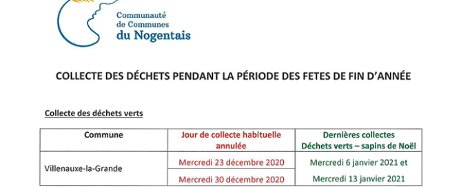 Déchets verts décembre 2020