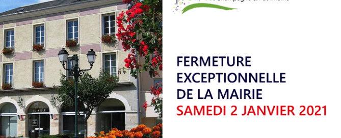 Fermeture de la mairie 02.01.21