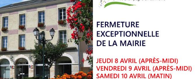 Fermeture exceptionnelle de la mairie