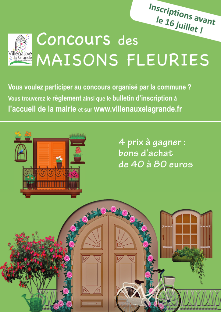 Affiche concours maisons fleuries 2021