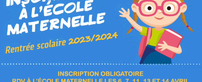 Inscription maternelle 2023-2024