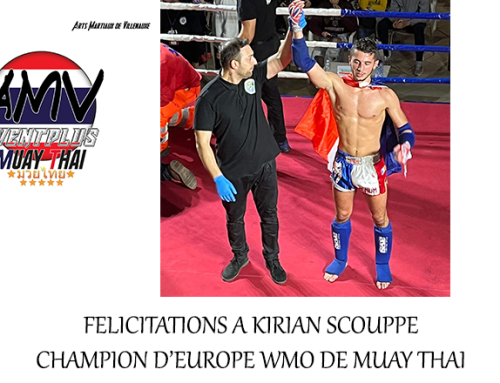 KIRIAN SCOUPPE CHAMPION D’EUROPE DE MUAY THAI