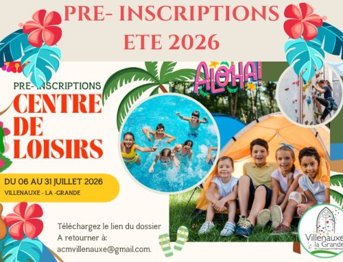 PRÉ – INSCRIPTIONS POUR LE CENTRE AÉRÉ D&rsquo;ÉTÉ
