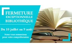 FERMETURE BIBLIOTHEQUE