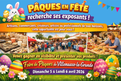 LA FOIRE DE PÂQUES RECHERCHE SES EXPOSANTS
